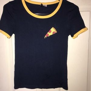 Navy Blue & Yellow Top